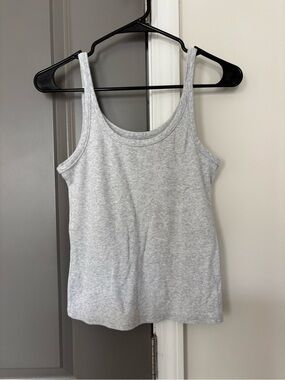 Aerie Light Grey Ribbed Tank